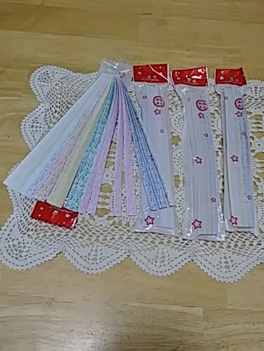 origami / quilling paper strips bundle, i love you